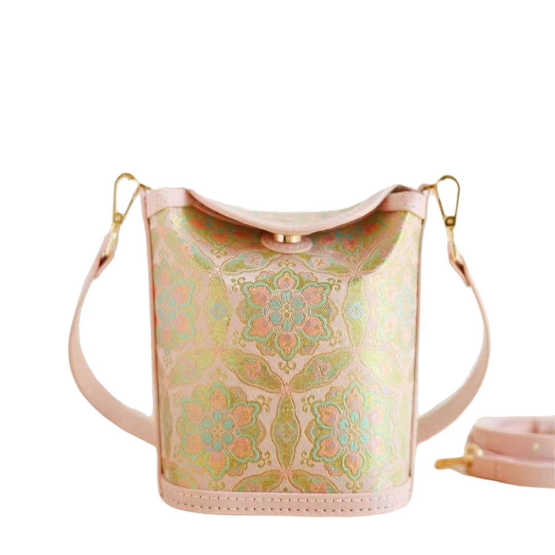 Fries Box Bag-Dunhuang Pink-Gilt Treasure Plate