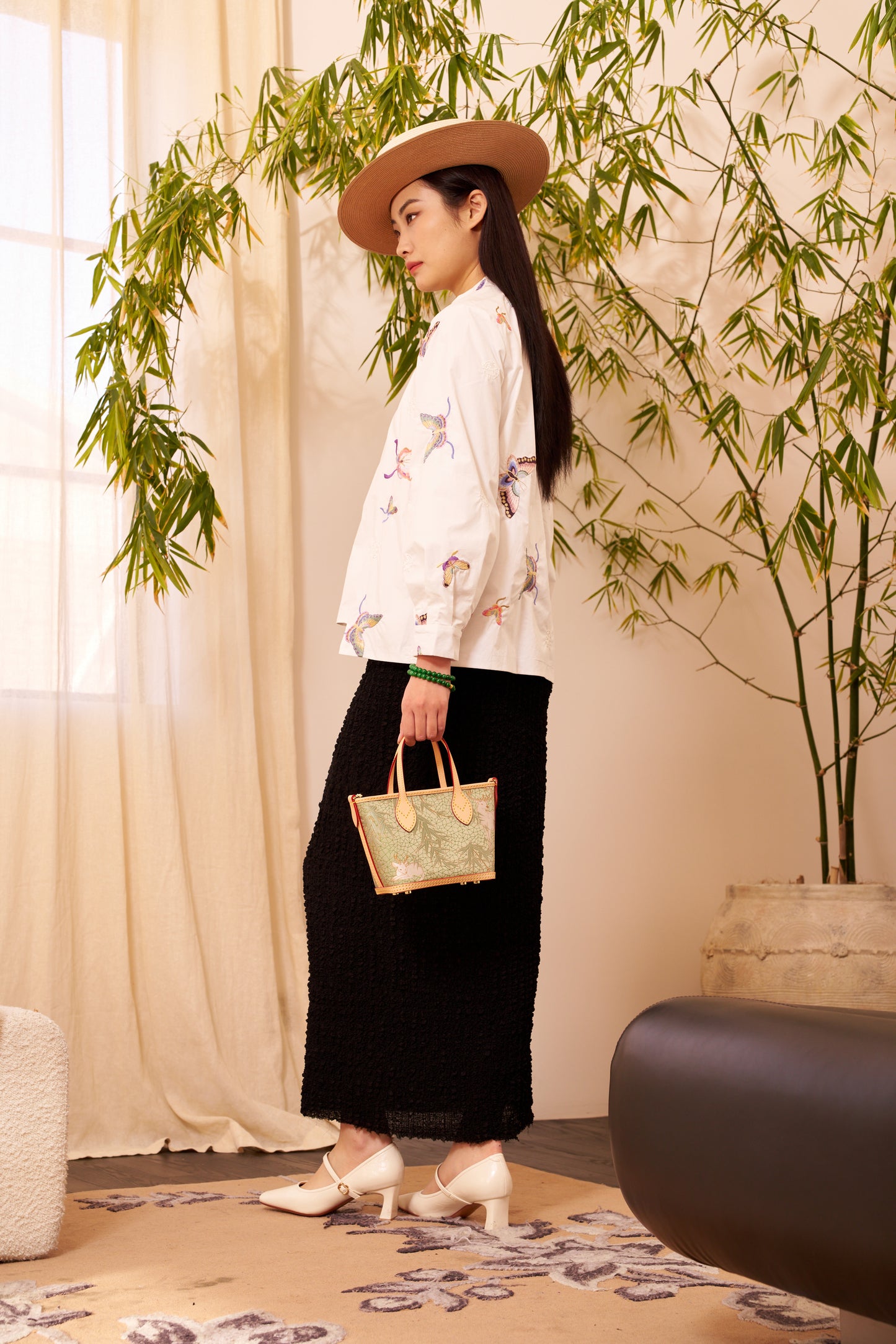 Tote Bag-Harmony of Deer & Bamboo
