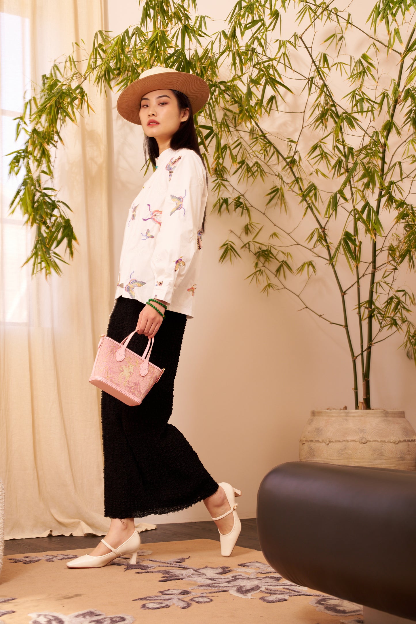 Tote Bag-Harmony of Deer & Bamboo
