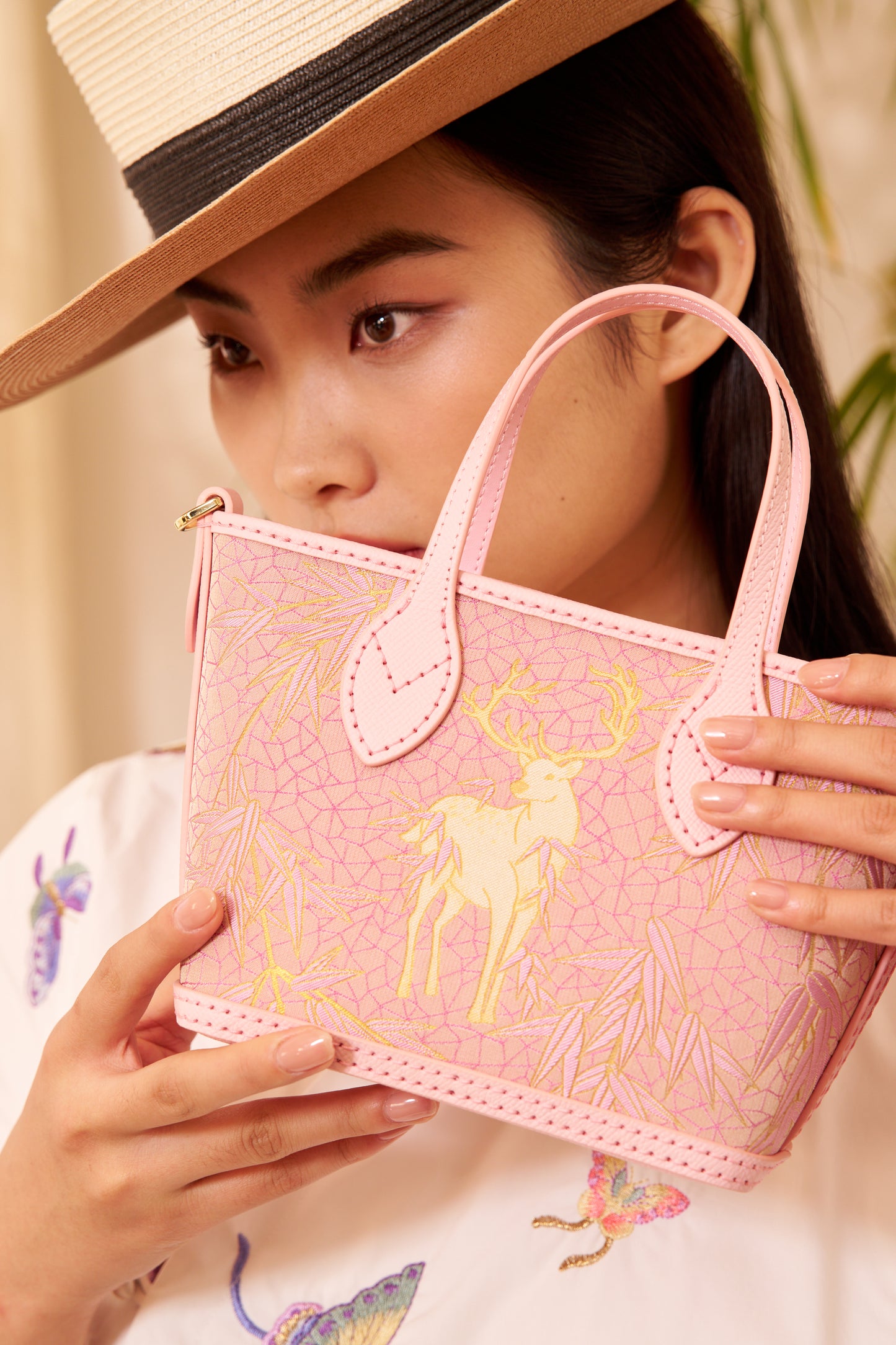 Tote Bag-Harmony of Deer & Bamboo