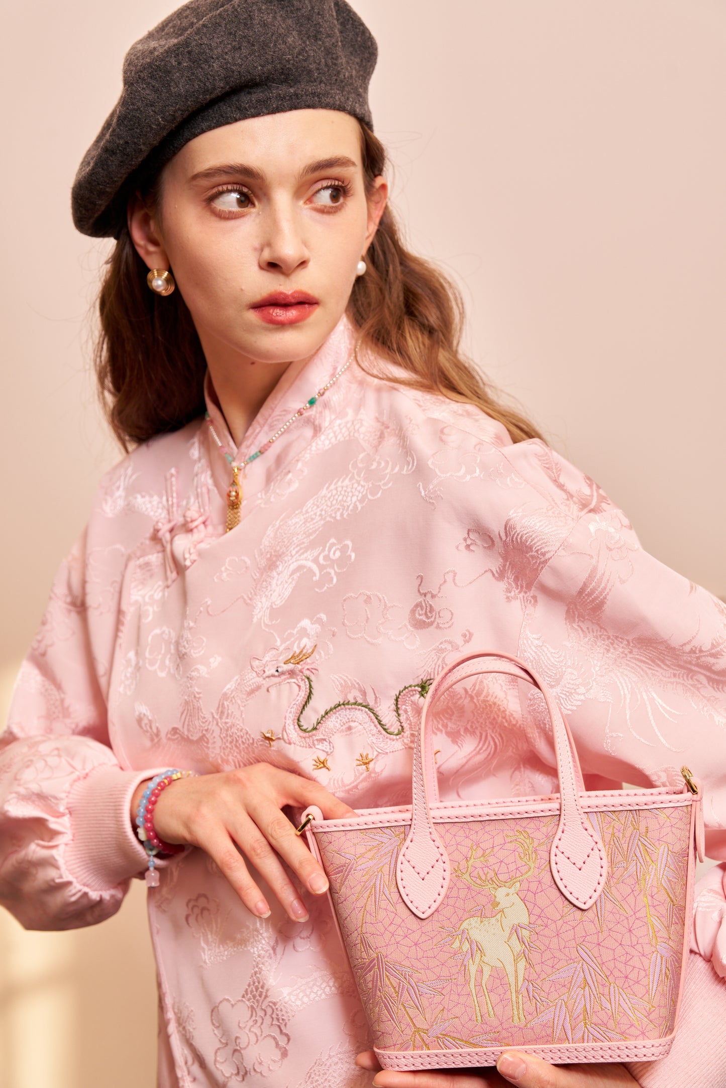 Tote Bag-Harmony of Deer & Bamboo