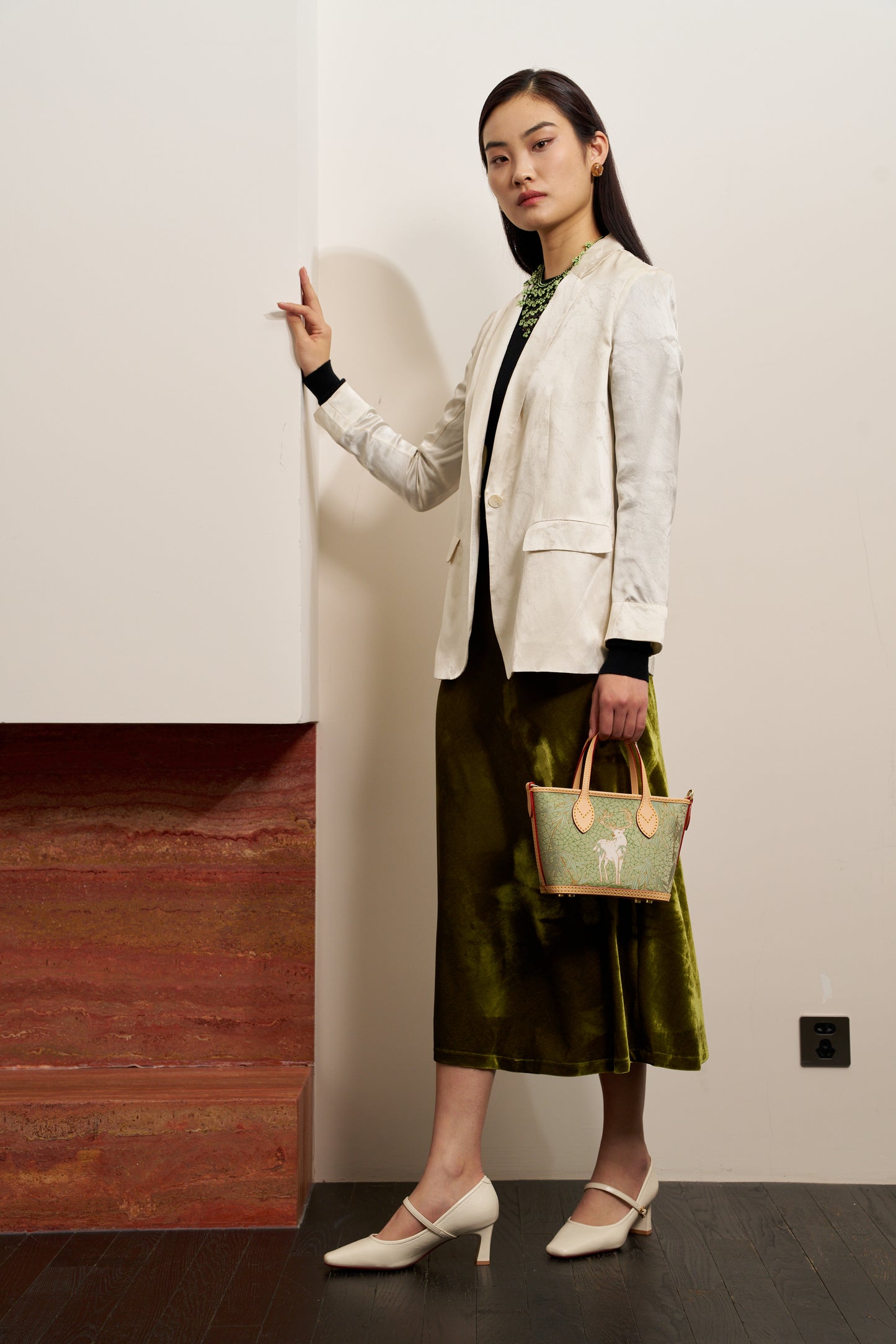Tote Bag-Harmony of Deer & Bamboo