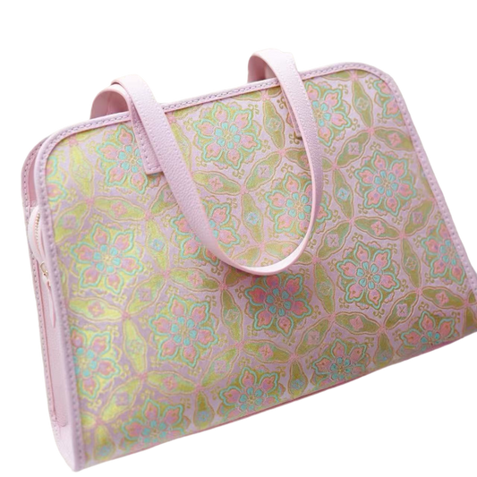 Large Milk Box Bag-Dunhuang Pink-Gilt Treasure Plate