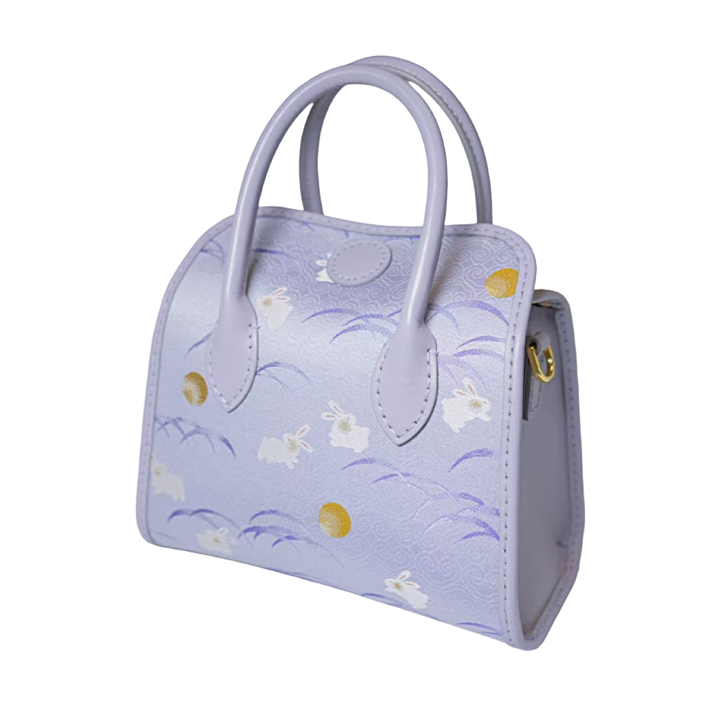 Milk Box Bag - Purple Rabbit Rising in the East
