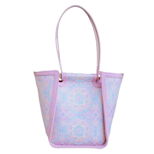 Tote bag-Green-ground Tuanhua Floral Pattern
