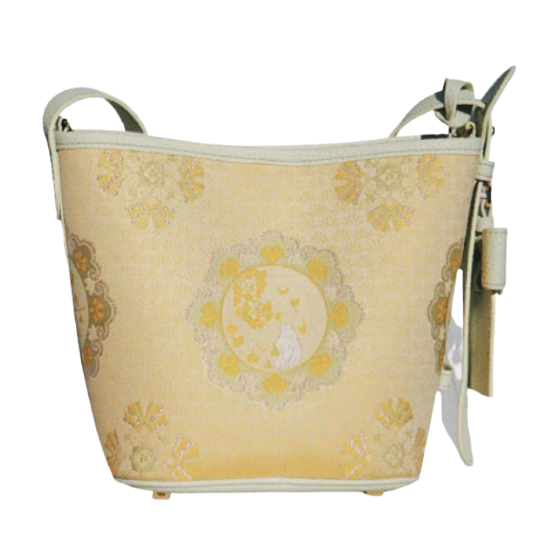 Bucket Bag- Ginkgo Pattern