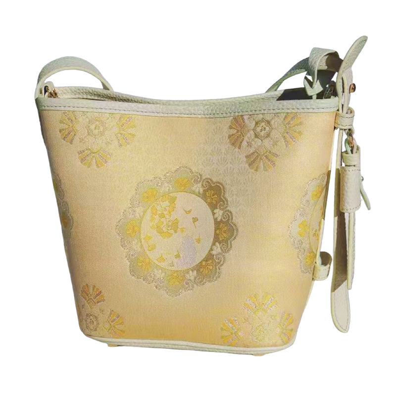 Bucket Bag- Ginkgo Pattern