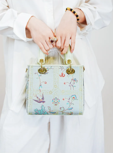 Princess Bag-Garden Swallows Song Brocade