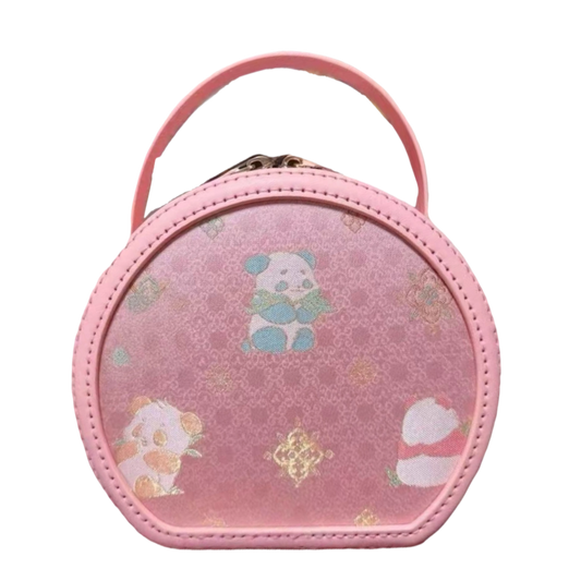 Round Box Bag - Panda Harmony