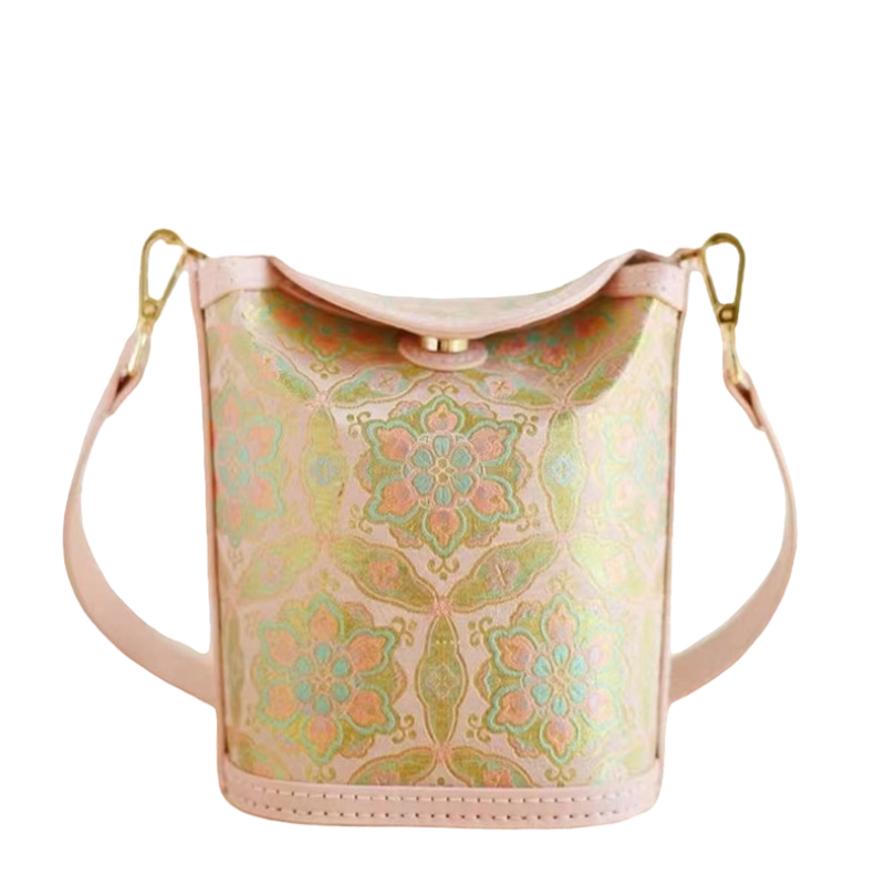 French Fries Bag-Dunhuang Pink-Gilt Treasure Plate