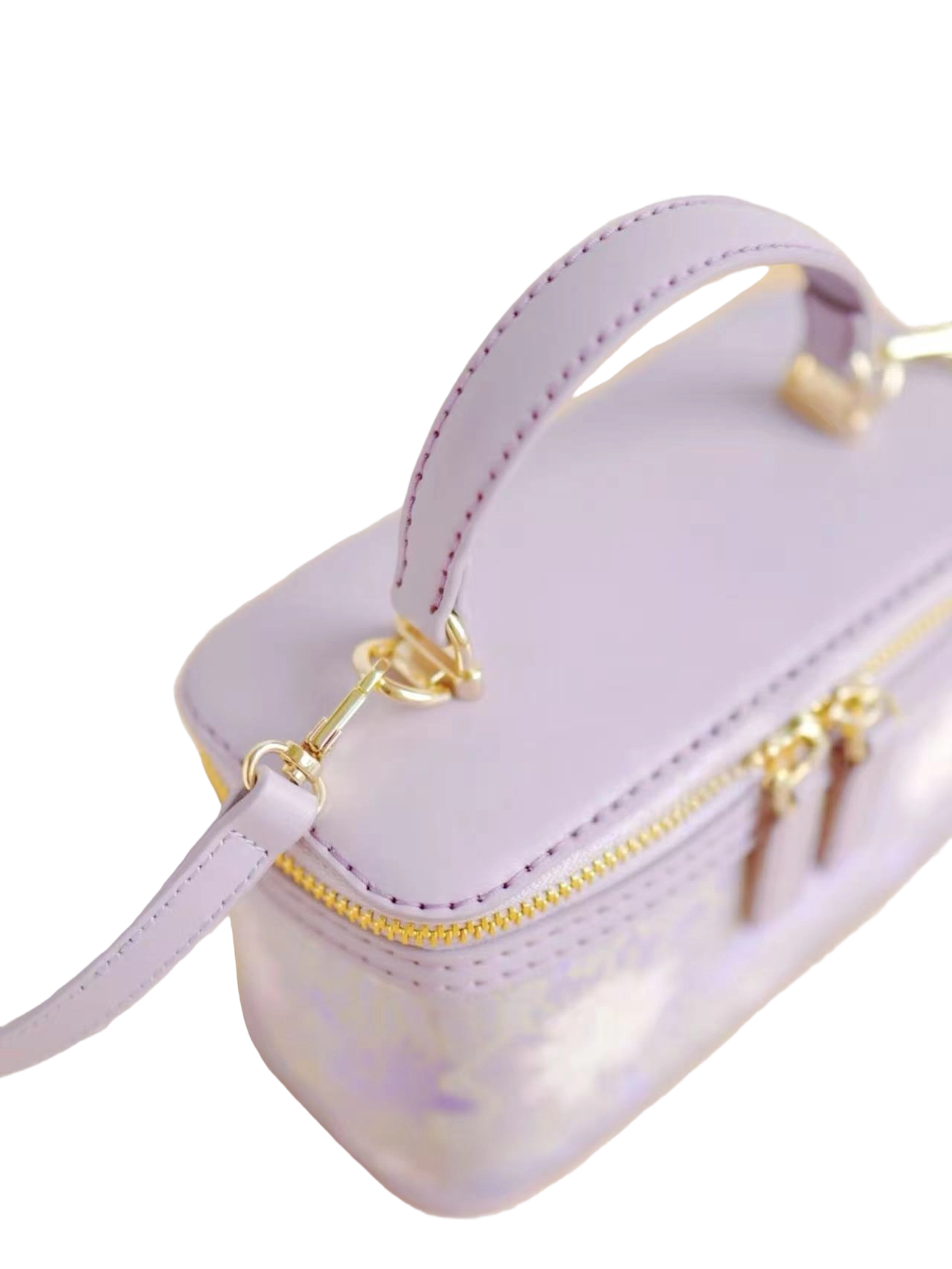Oval Box Bag - Curved Water Ripple Pattern