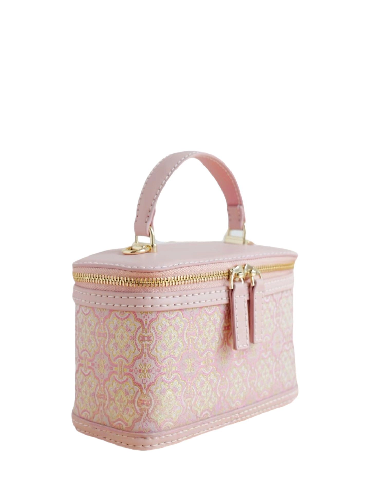 Oval Box Bag -Pink Victory Pattern