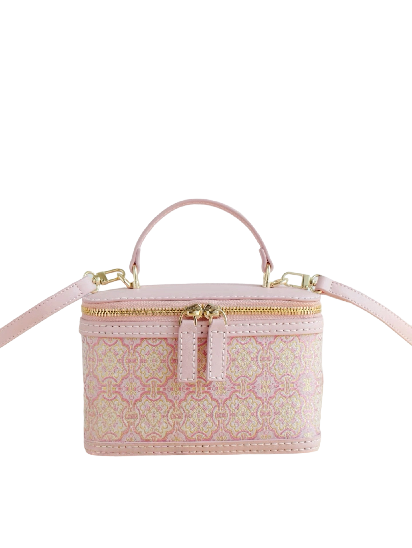 Oval Box Bag -Pink Victory Pattern