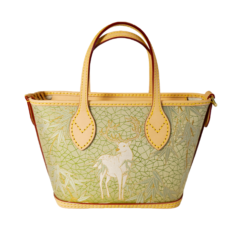 Tote Bag-Harmony of Deer & Bamboo
