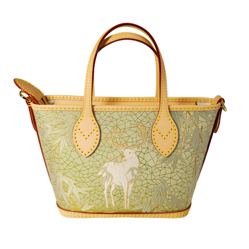 Tote Bag-Harmony of Deer & Bamboo