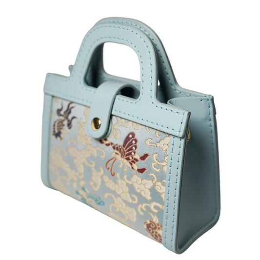 Small Square Bag - Goldfish with colorful butterflies