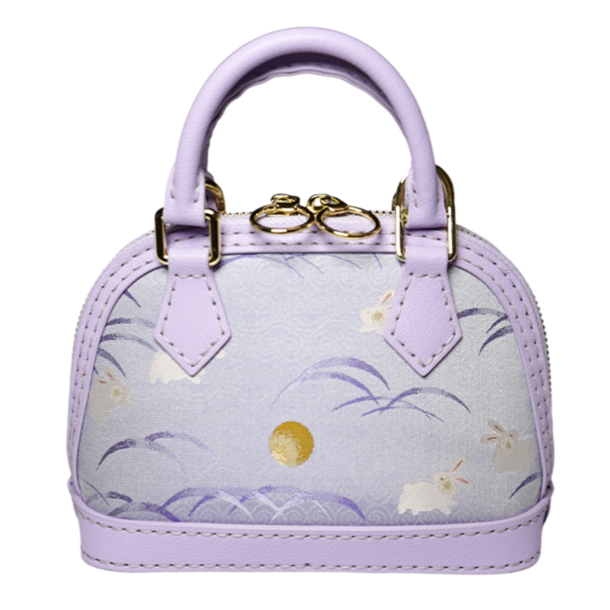 Cowrie bag-Purple Rabbit Rising in the East