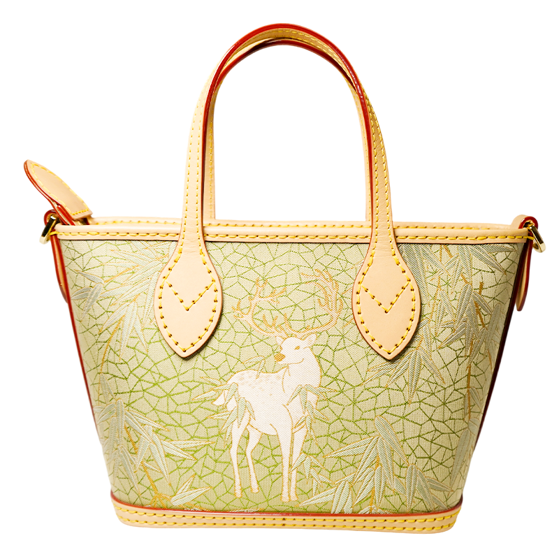 Tote Bag-Harmony of Deer & Bamboo