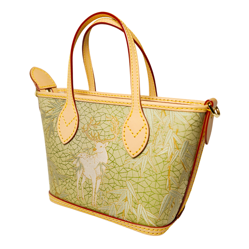 Tote Bag-Harmony of Deer & Bamboo
