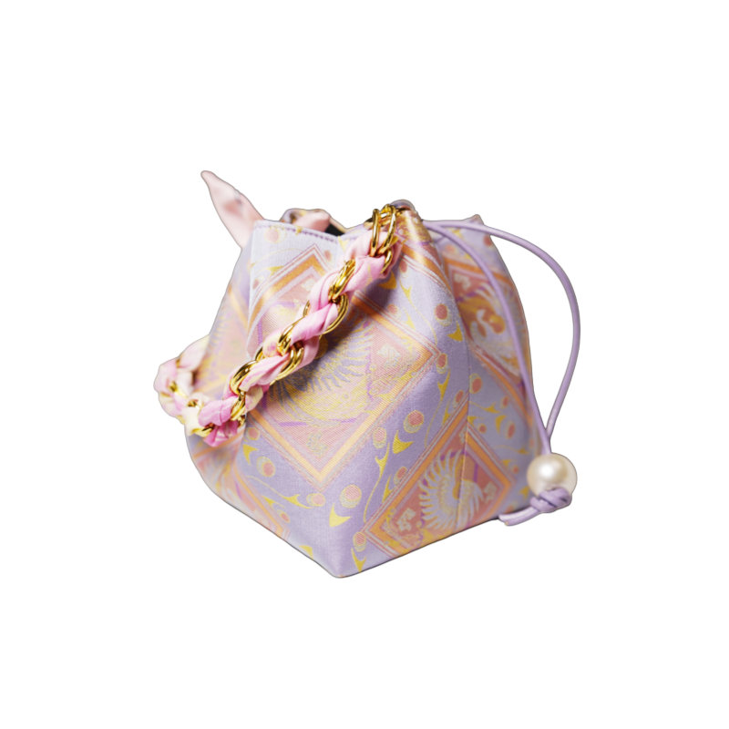 Bucket Bag-Peacock Falling Treasure Pattern