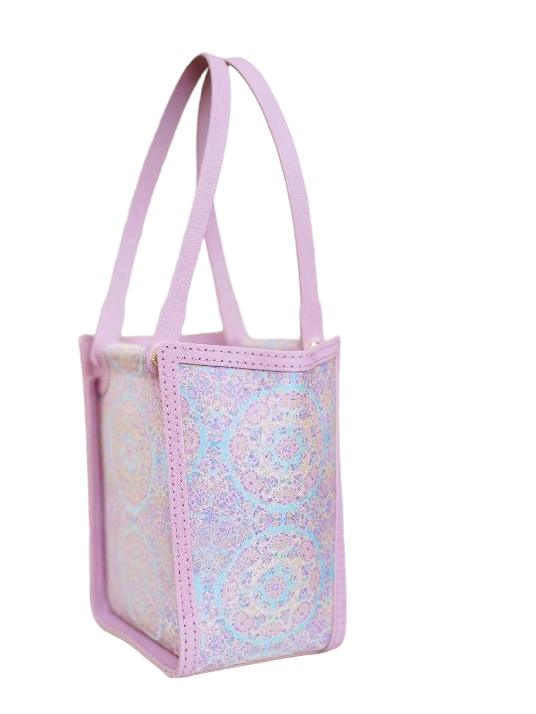 Tote bag-Green-ground Tuanhua Floral Pattern