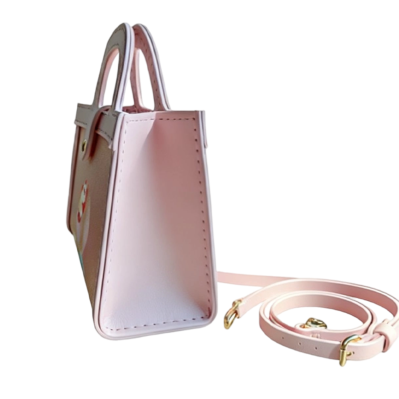 Small Square Bag-Brocade Bear on the Blessing Peach