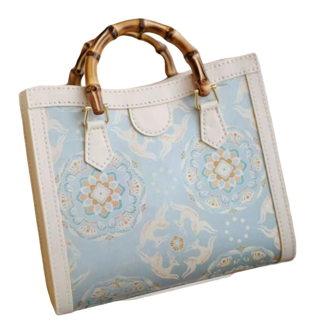 Tote Bag-Precious Flower and Galloping Deer