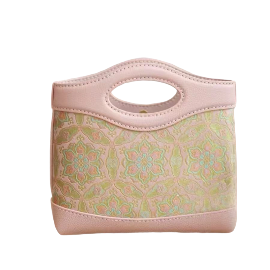 Biscuit Bag-Dunhuang Pink-Gilt Treasure Plate