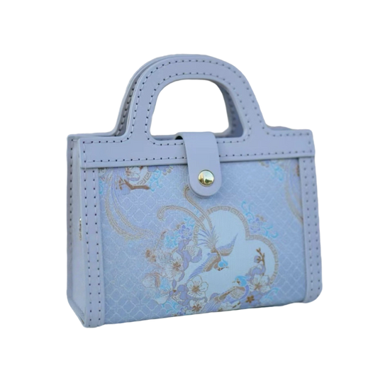 Small Square Bag-Paradise Flycatcher and Apricot Blossoms