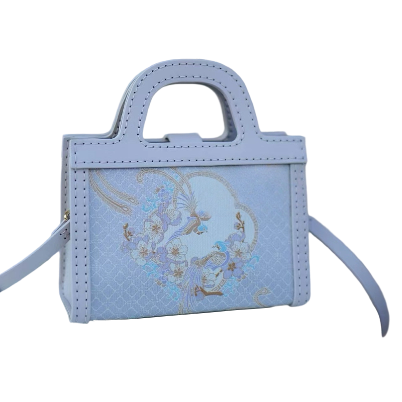 Small Square Bag-Paradise Flycatcher and Apricot Blossoms