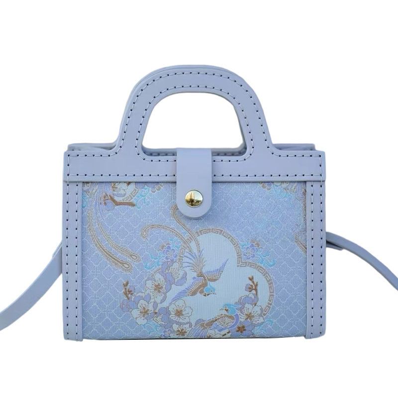 Small Square Bag-Paradise Flycatcher and Apricot Blossoms
