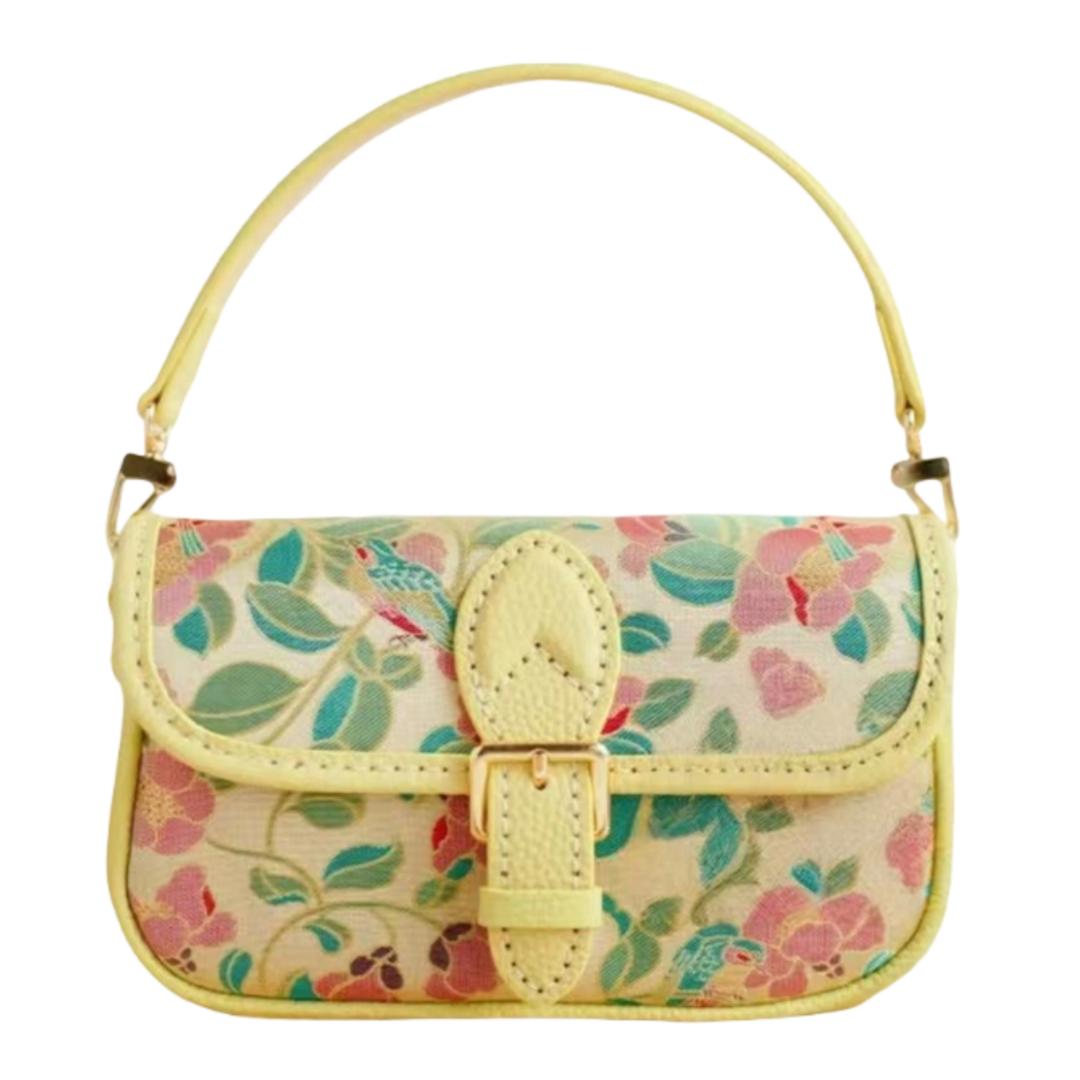 Baguette Bag-Camellia and Bird