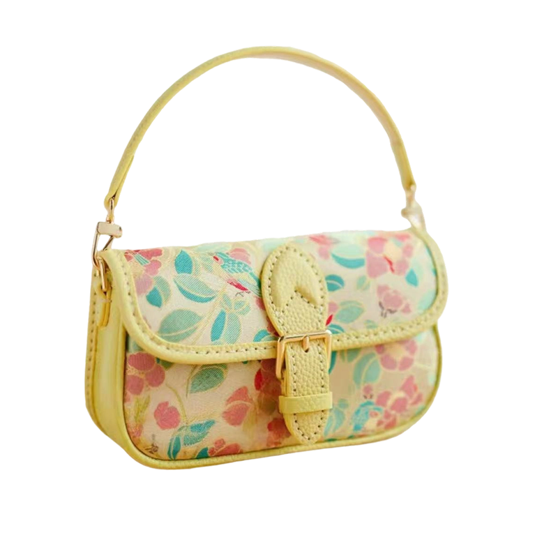 Baguette Bag-Camellia and Bird