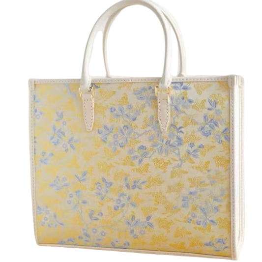 Big Tote-Peach Blossom and Butterfly