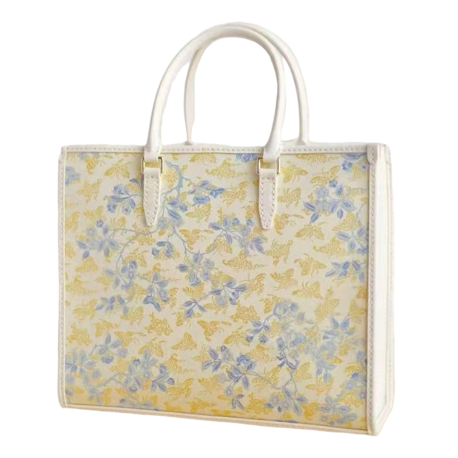 Big Tote-Peach Blossom and Butterfly