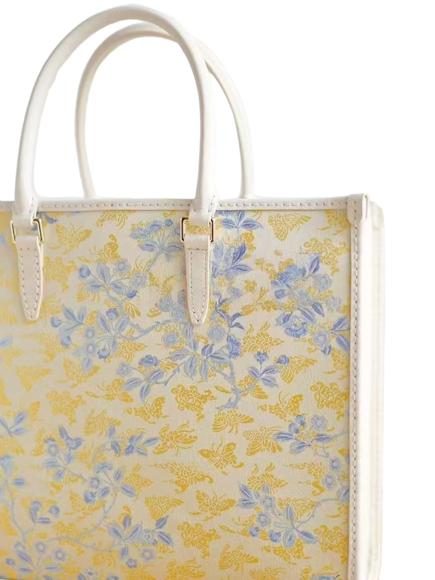 Big Tote-Peach Blossom and Butterfly