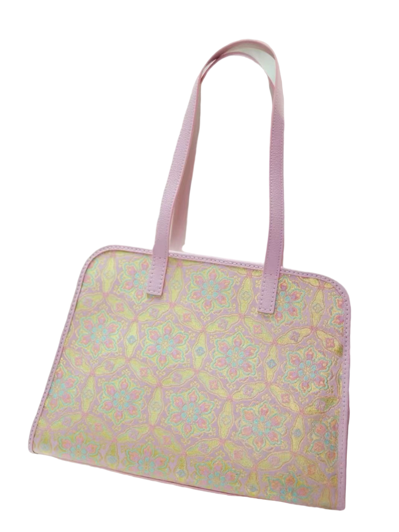Large Milk Box Bag-Dunhuang Pink-Gilt Treasure Plate
