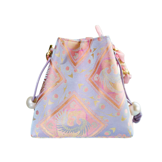Bucket Bag-Peacock Falling Treasure Pattern