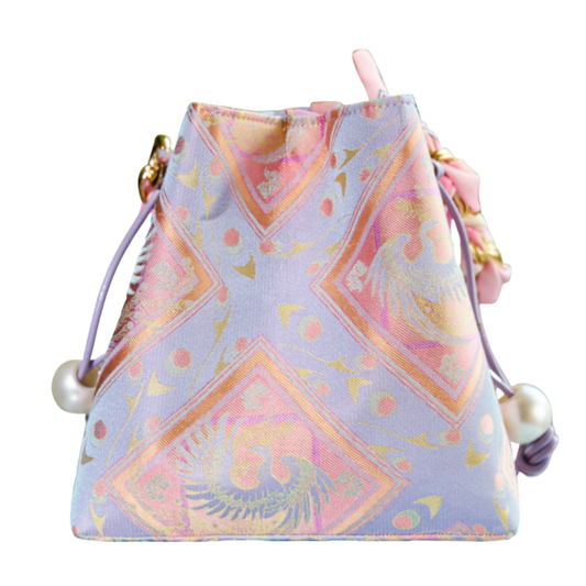 Bucket Bag-Peacock Falling Treasure Pattern