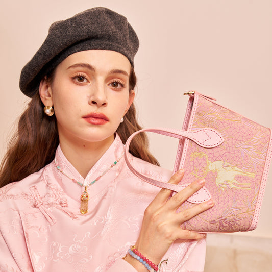 Tote Bag-Harmony of Deer & Bamboo