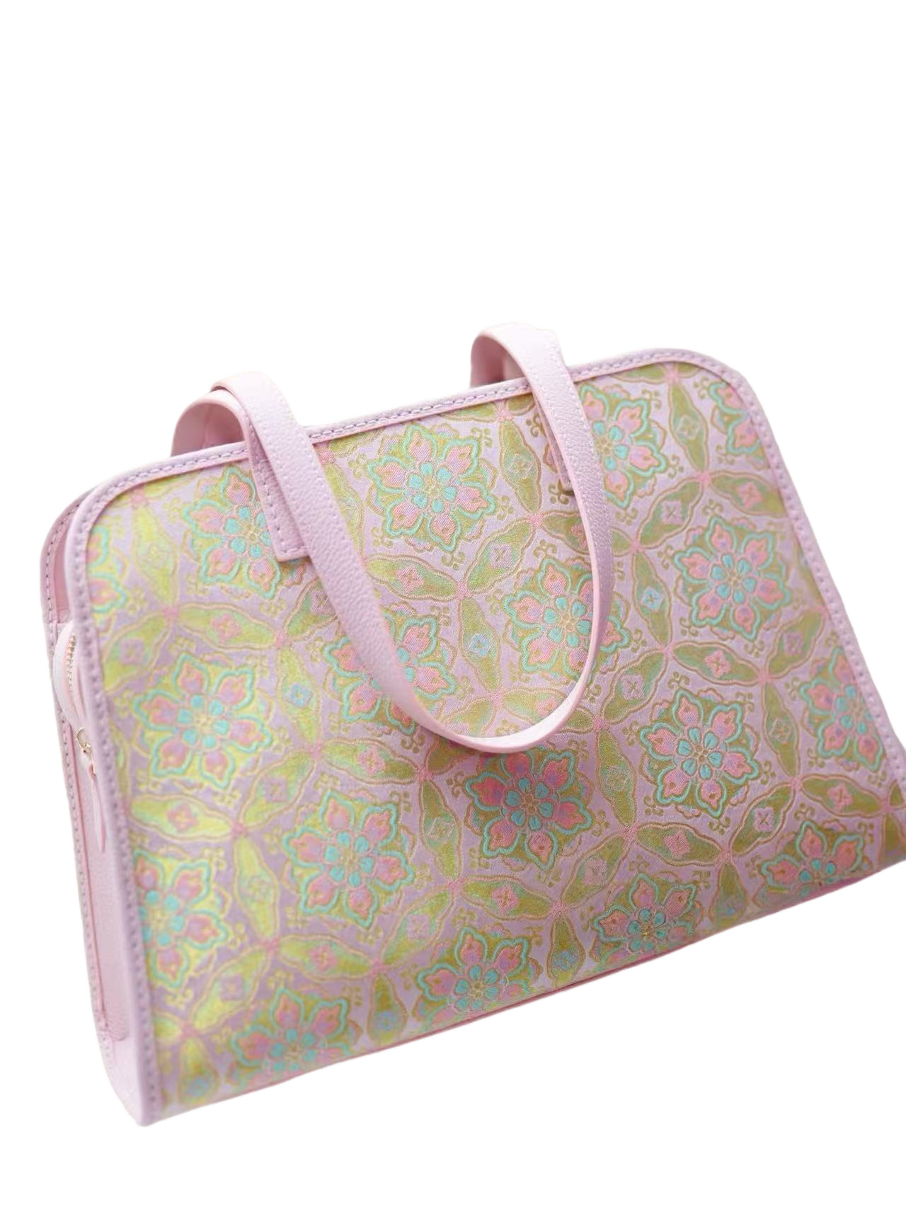 Large Milk Box Bag-Dunhuang Pink-Gilt Treasure Plate