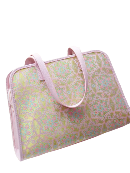 Large Milk Box Bag-Dunhuang Pink-Gilt Treasure Plate