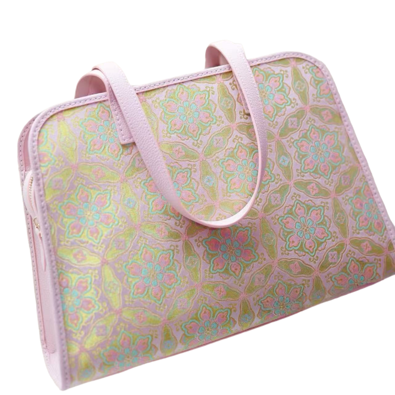 Large Milk Box Bag-Dunhuang Pink-Gilt Treasure Plate