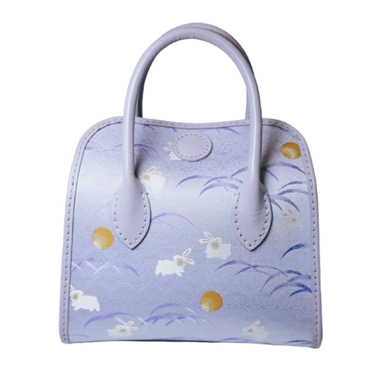 Milk Box Bag - Purple Rabbit Rising in the East
