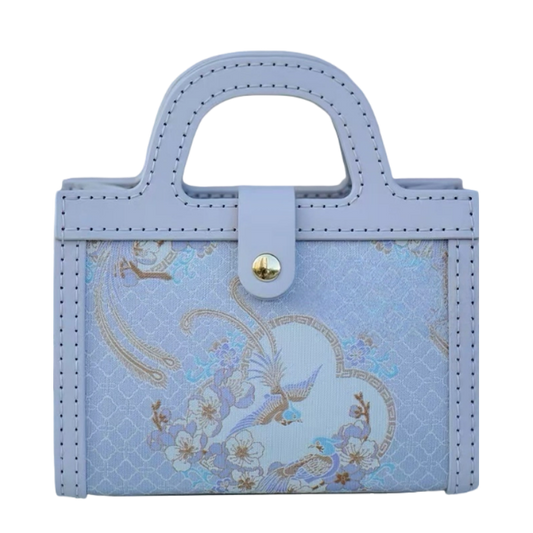 Small Square Bag-Paradise Flycatcher and Apricot Blossoms