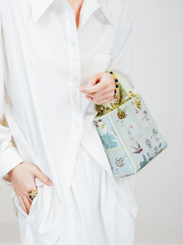 Princess Bag-Garden Swallows Song Brocade