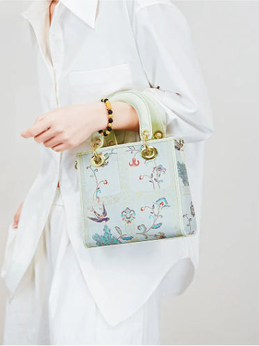 Princess Bag-Garden Swallows Song Brocade