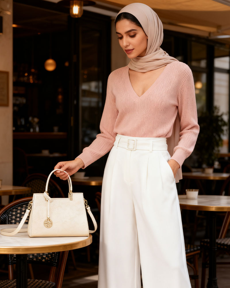 Handheld Bag-Jacquard embroidery