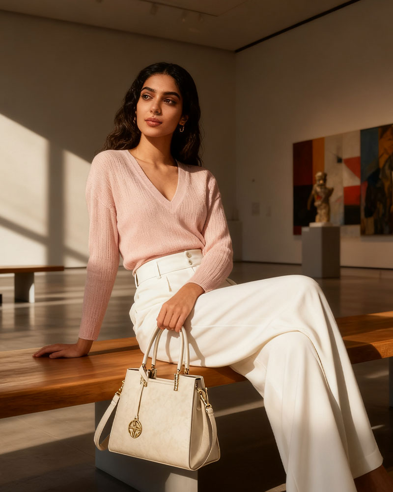 Handheld Bag-Jacquard embroidery