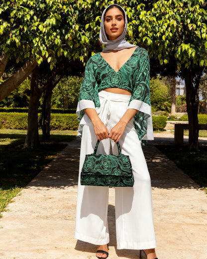 Handheld Bag-Tassel Vintage Rose